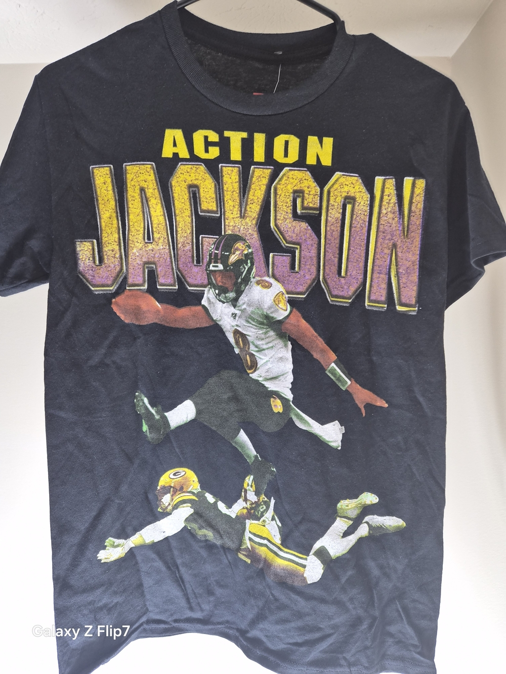 Black 'Action Jackson' Graphic Short Sleeve Tee